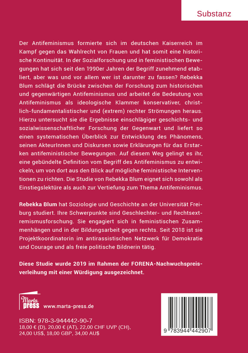 Angst um die Vormachtstellung - Zum Begriff und zur Geschichte des deutschen Antifeminismus
