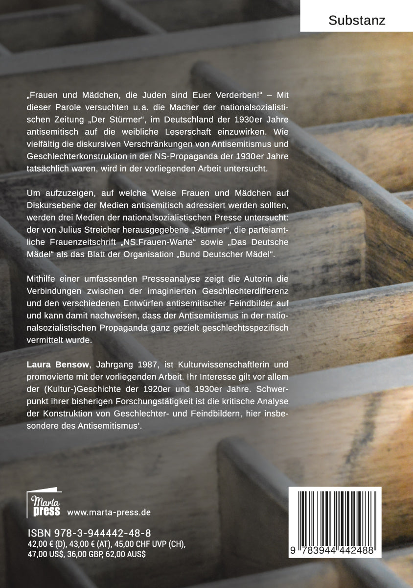 Frauen und Mädchen, die Juden sind Euer Verderben! Eine Untersuchung antisemitischer NS-Propaganda unter Anwendung der Analysekategorie Geschlecht