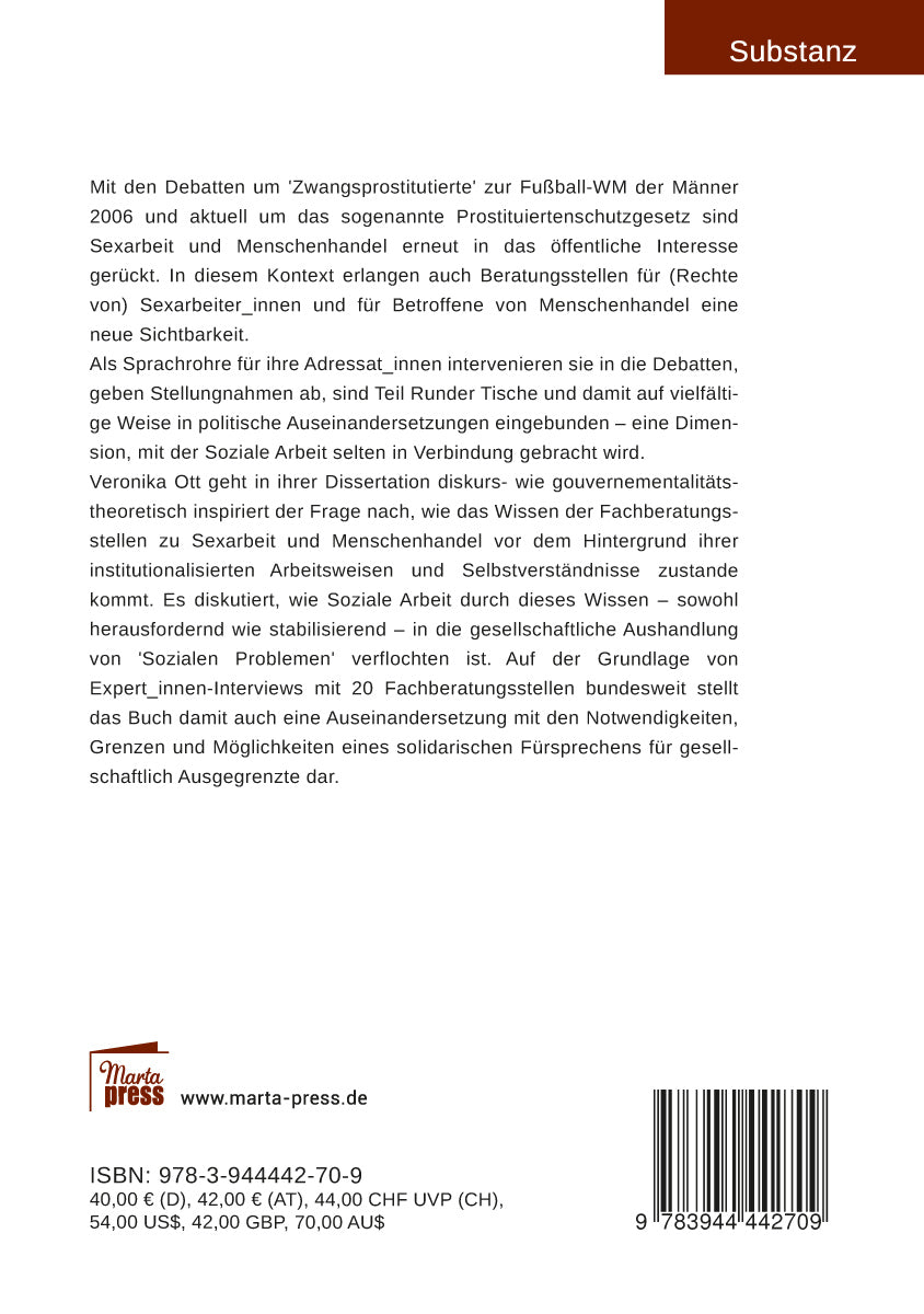 Soziale Arbeit - Sexarbeit - Menschenhandel. Ambivalenzen im Feld der Fachberatungsstellen