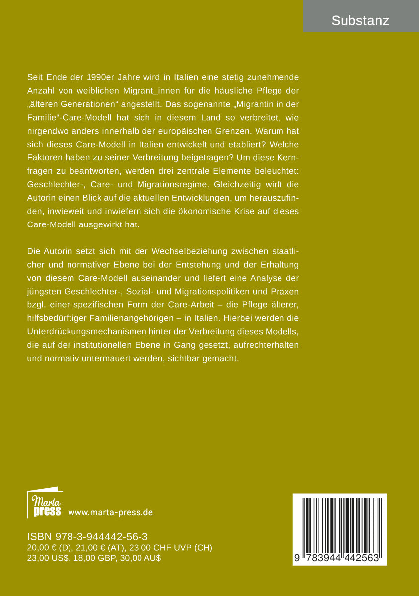 Migrantinnen in der Krise des Care-Modells am Beispiel Italien