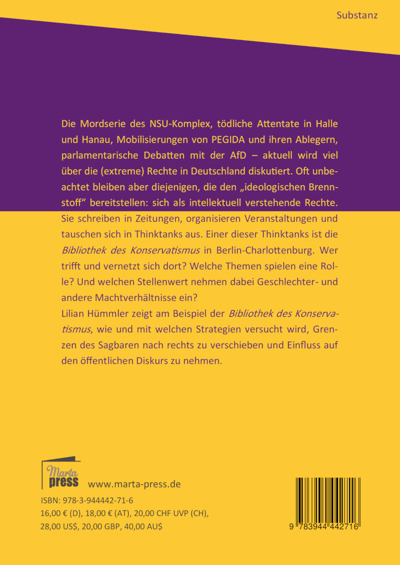 Wenn Rechte reden. Die Bibliothek des Konservatismus als (extrem) rechter Thinktank