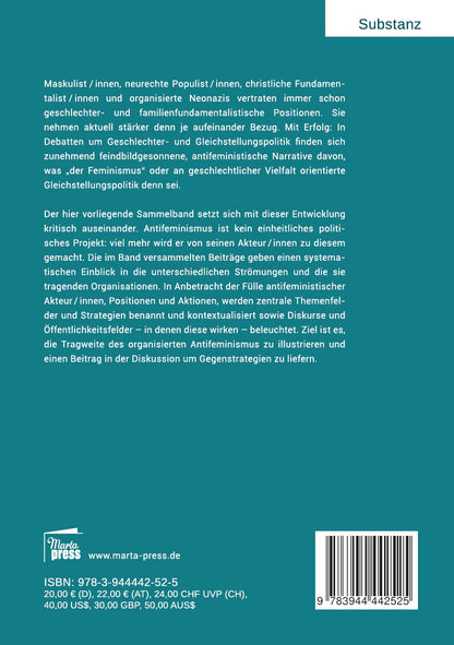 Antifeminismus in Bewegung - Aktuelle Debatten um Geschlecht und sexuelle Vielfalt